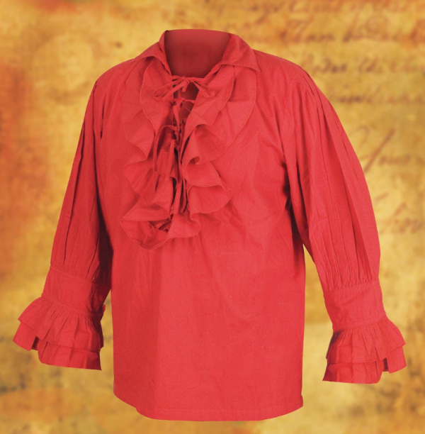 Kemeja dengan lengan kerut dan tali di pergelangan tangan